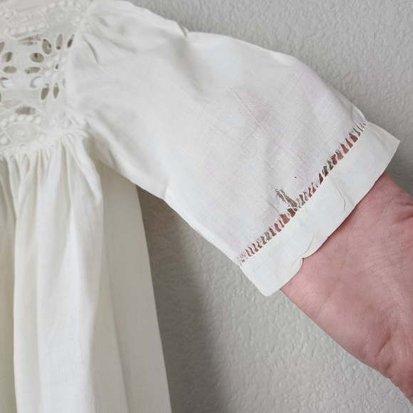 VICTORIAN Hand Embroidered Floral Christening Gown - Picture 10 of 11